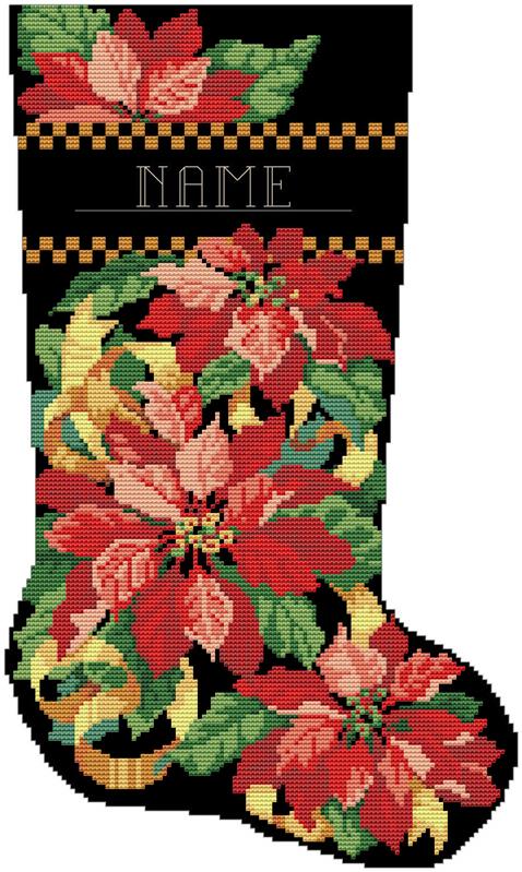 (image for) Poinsettia Stocking